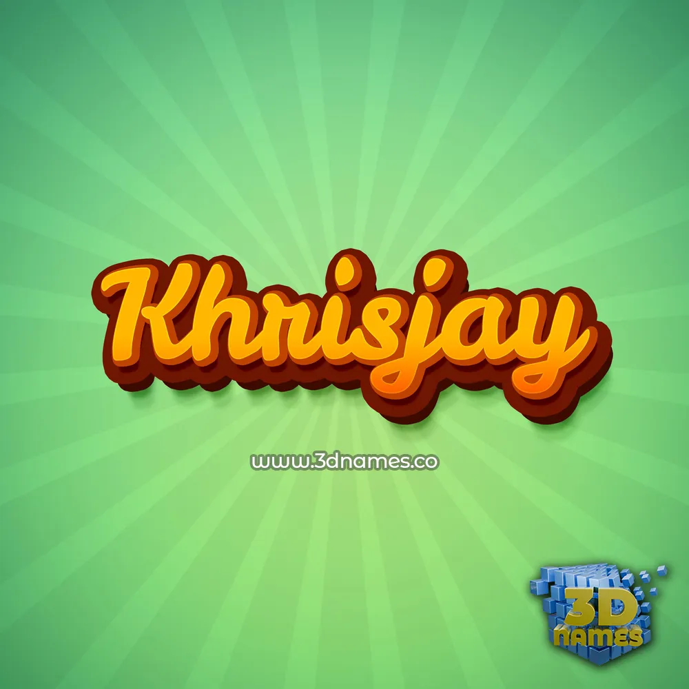 khrisjay in Green Rays style - 3D name wallpaper