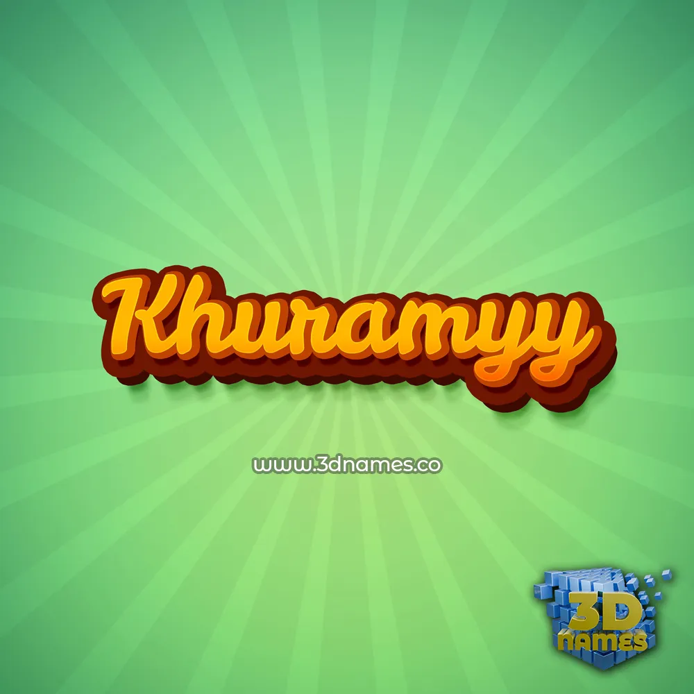 khuramyy in Green Rays style - 3D name wallpaper