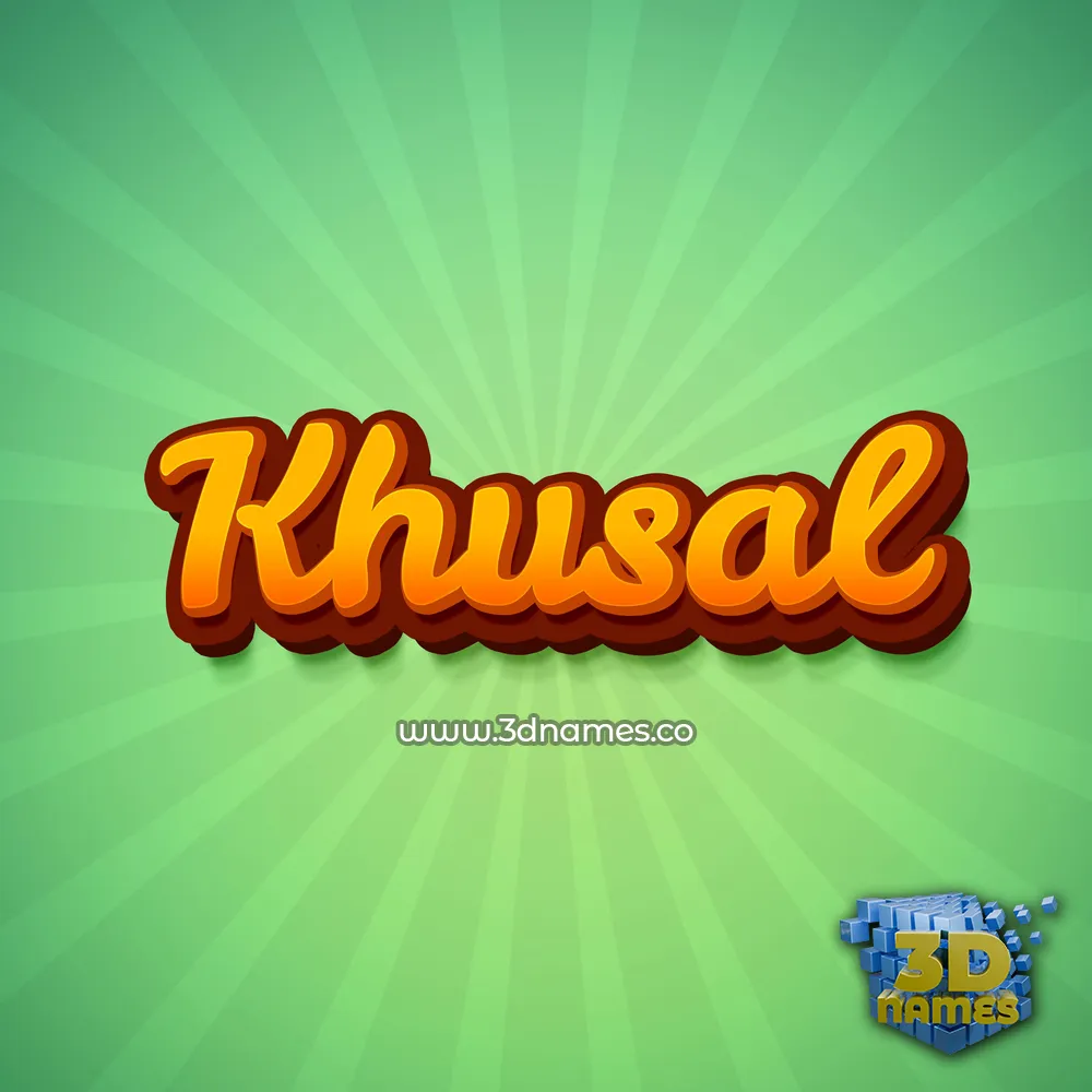 khusal in Green Rays style - 3D name wallpaper