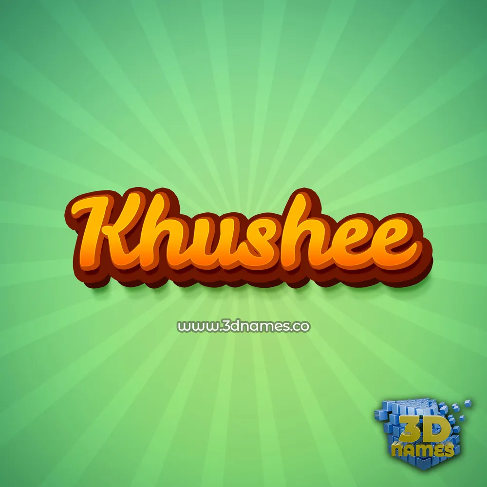 khushee in Green Rays style - 3D name wallpaper