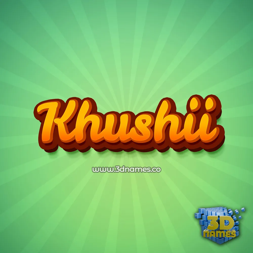 khushii in Green Rays style - 3D name wallpaper