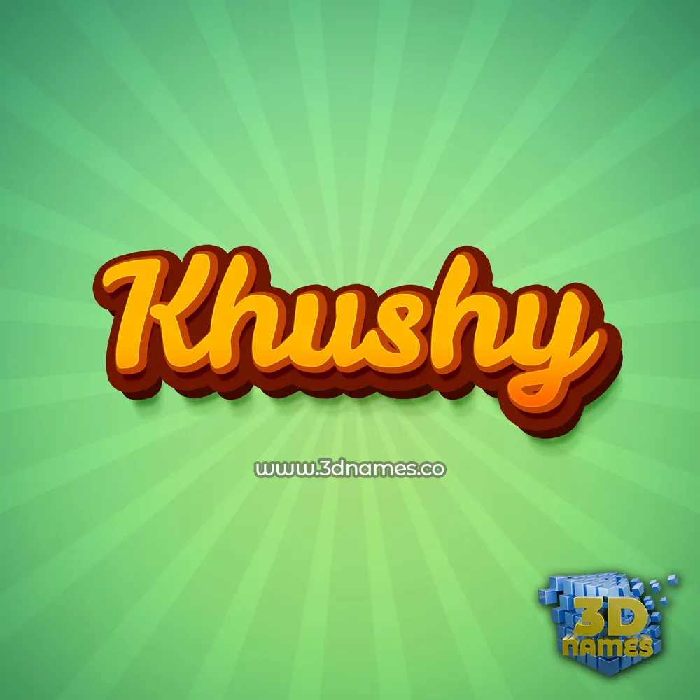 khushy in Green Rays style - 3D name wallpaper
