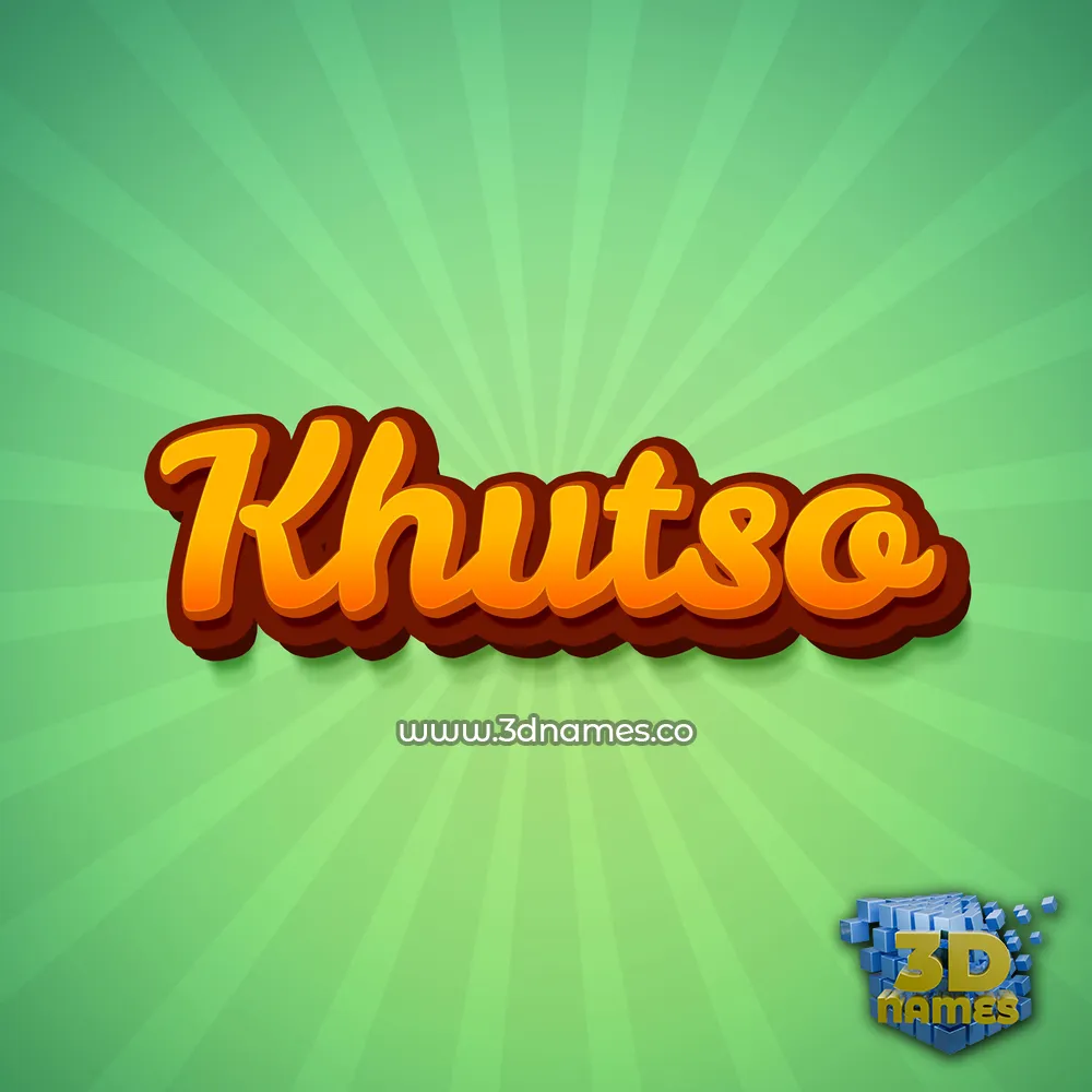 khutso in Green Rays style - 3D name wallpaper