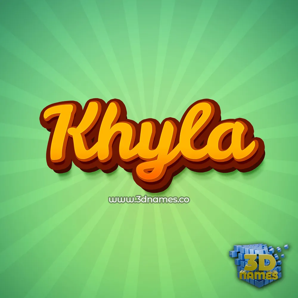 khyla in Green Rays style - 3D name wallpaper