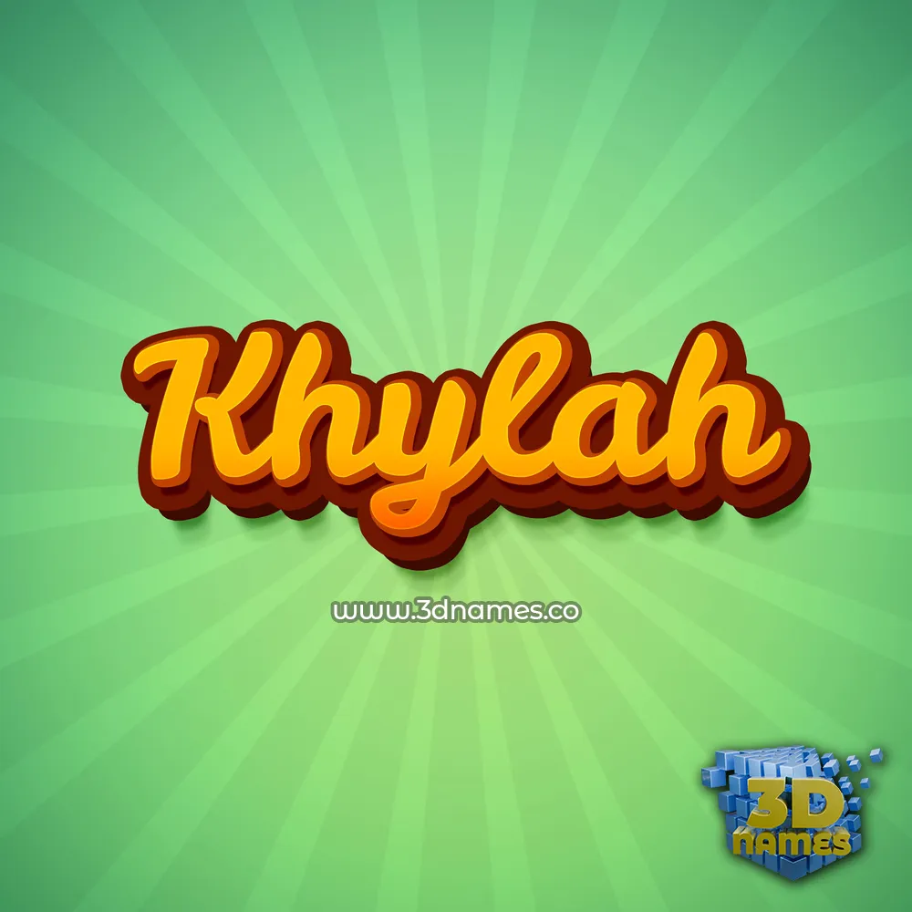 khylah in Green Rays style - 3D name wallpaper