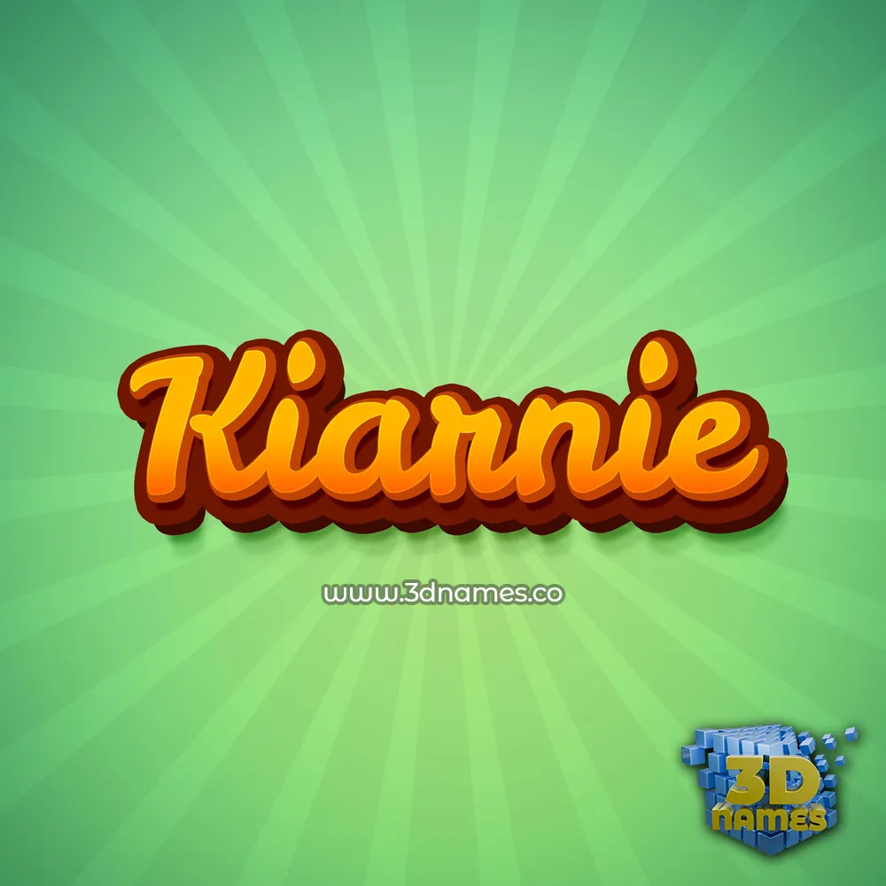 kiarnie in Green Rays style - 3D name wallpaper