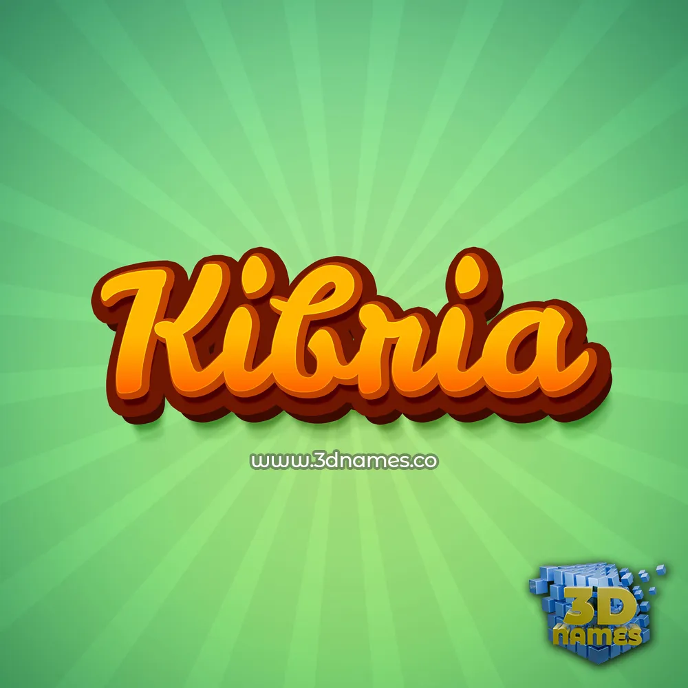 kibria in Green Rays style - 3D name wallpaper