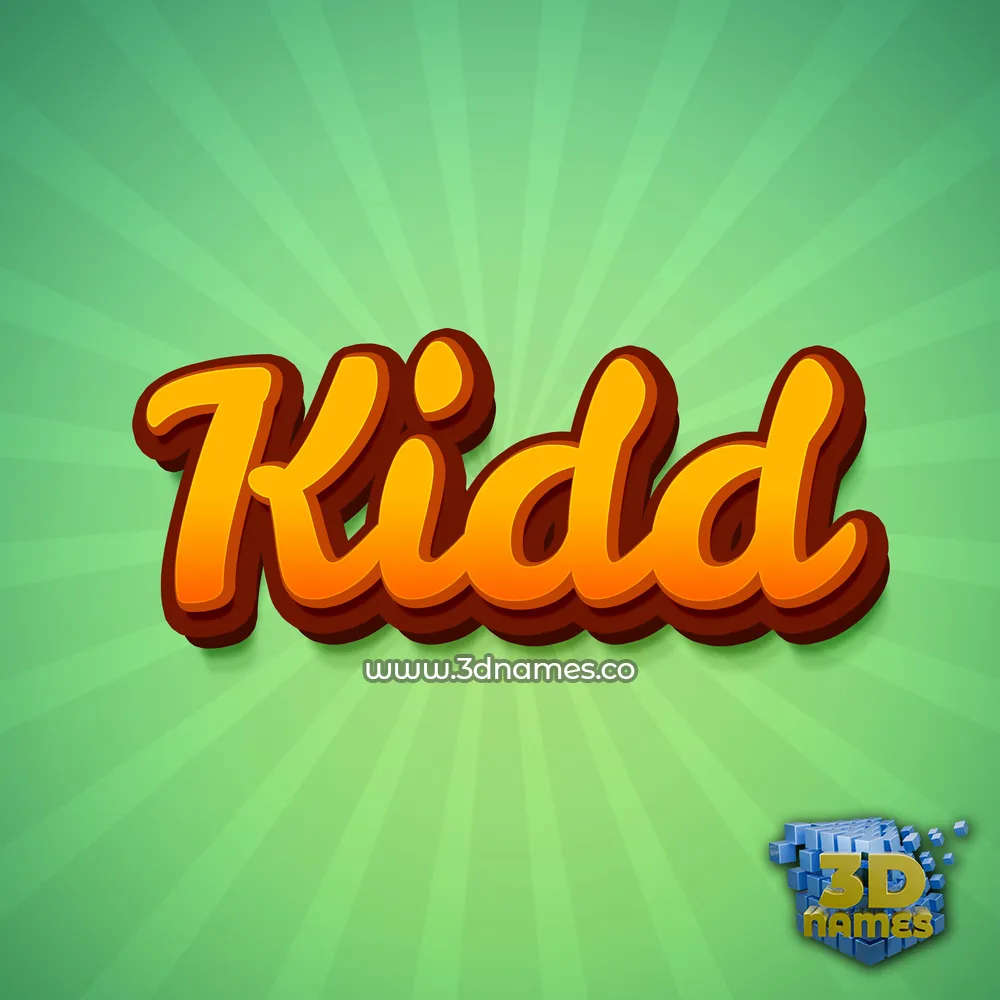 kidd in Green Rays style - 3D name wallpaper