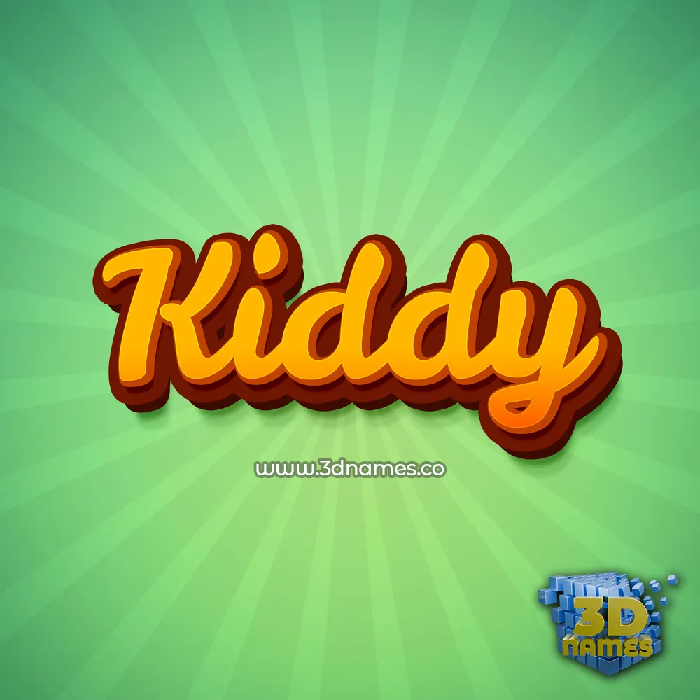 kiddy in Green Rays style - 3D name wallpaper
