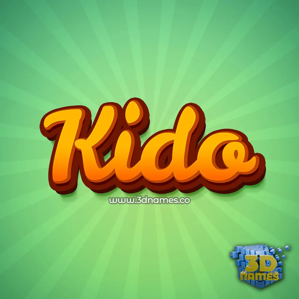 kido in Green Rays style - 3D name wallpaper