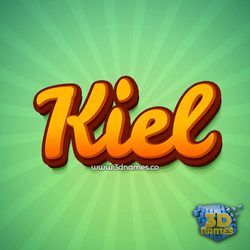 kiel in Green Rays style - 3D name wallpaper