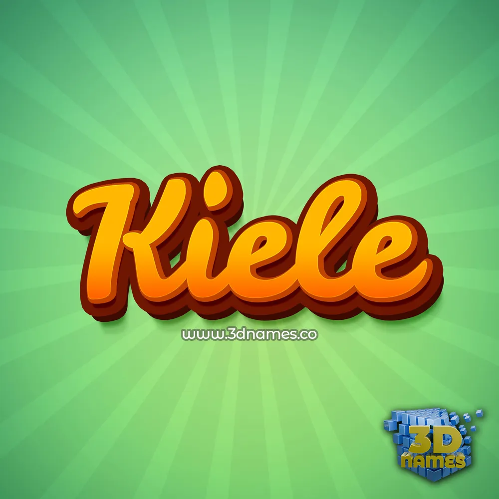 kiele in Green Rays style - 3D name wallpaper