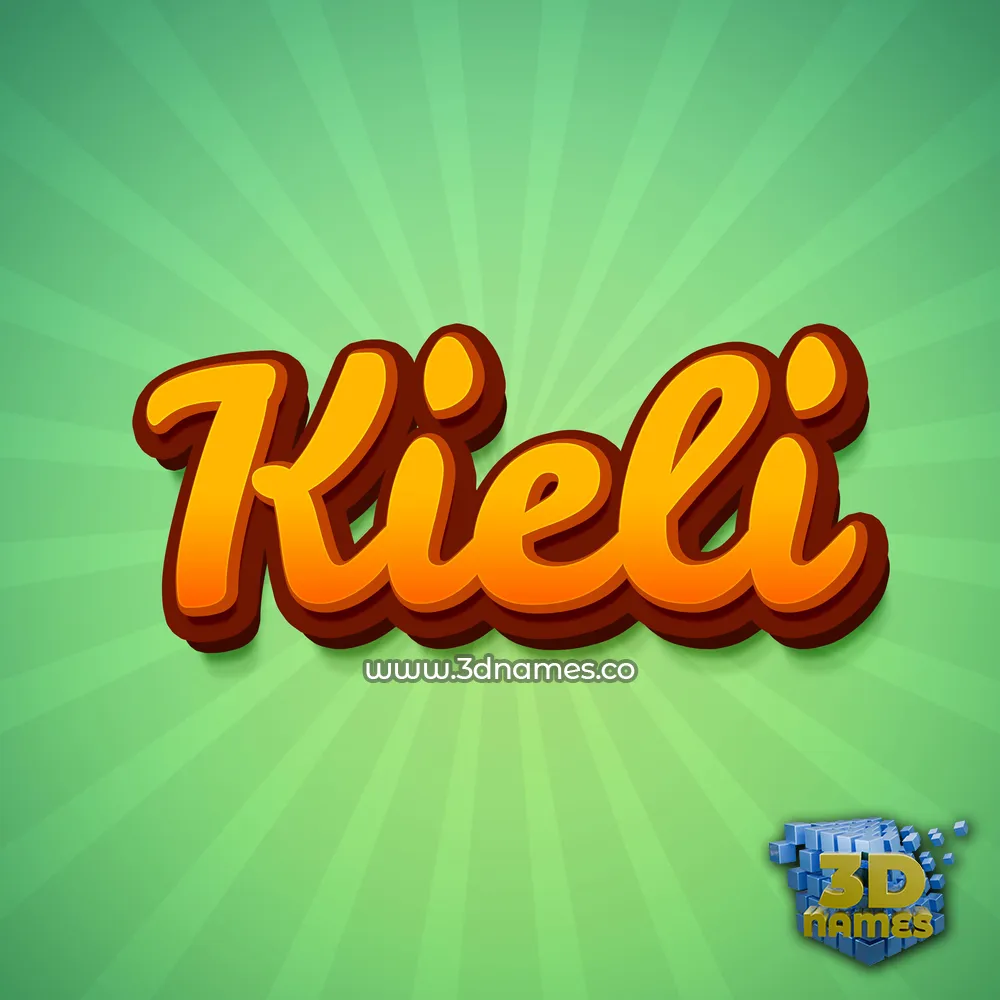 kieli in Green Rays style - 3D name wallpaper
