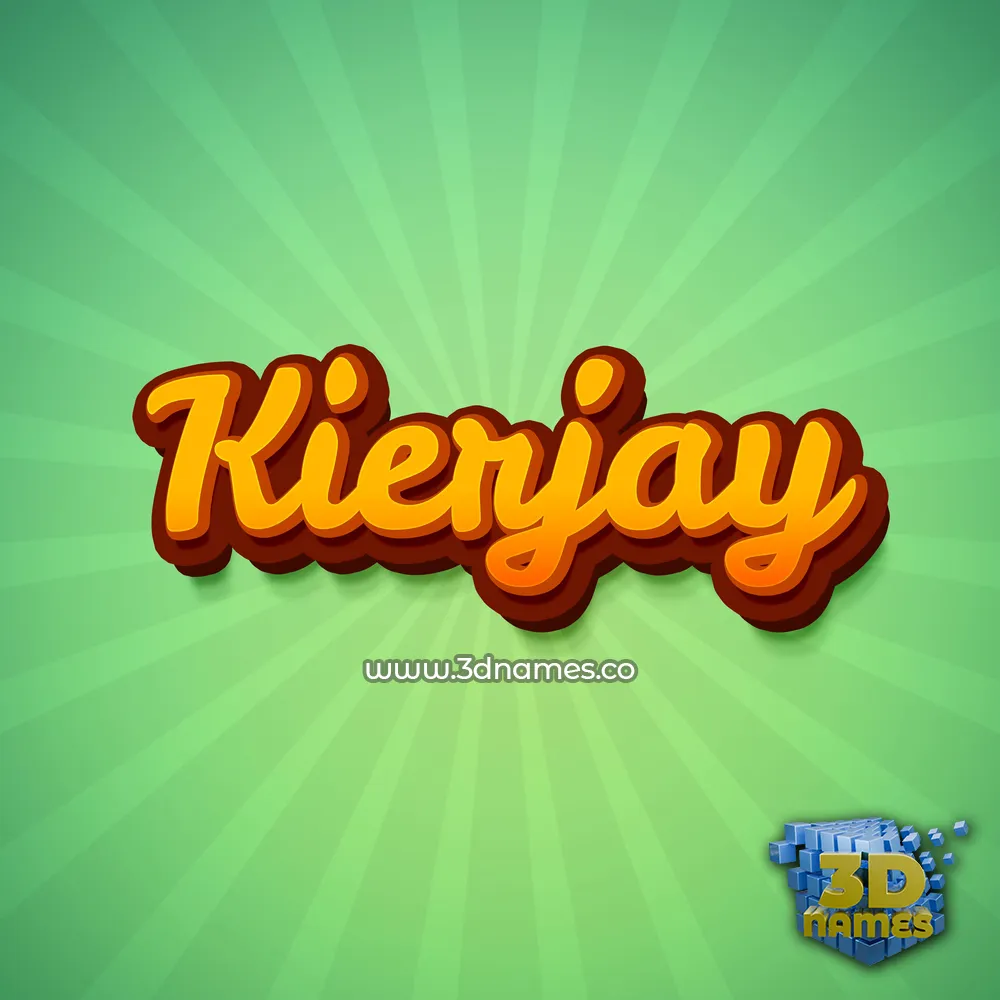 kierjay in Green Rays style - 3D name wallpaper
