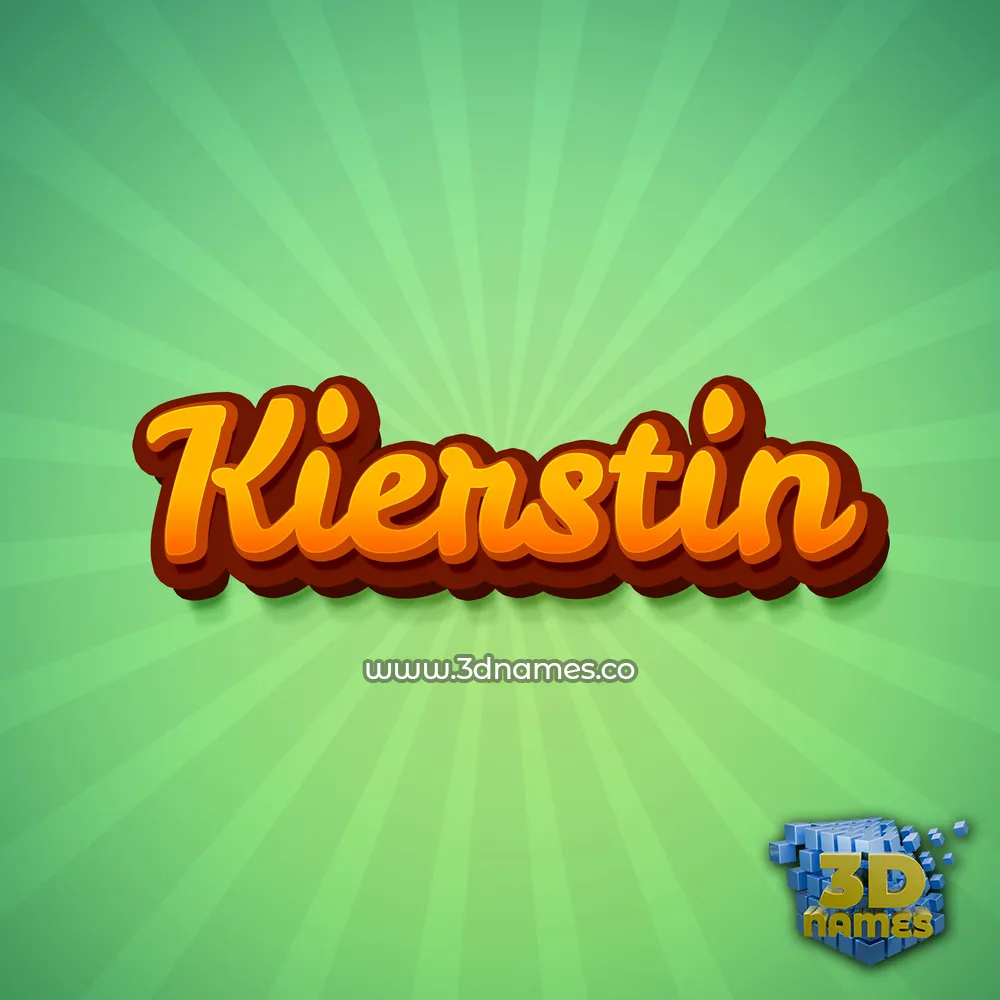 kierstin in Green Rays style - 3D name wallpaper