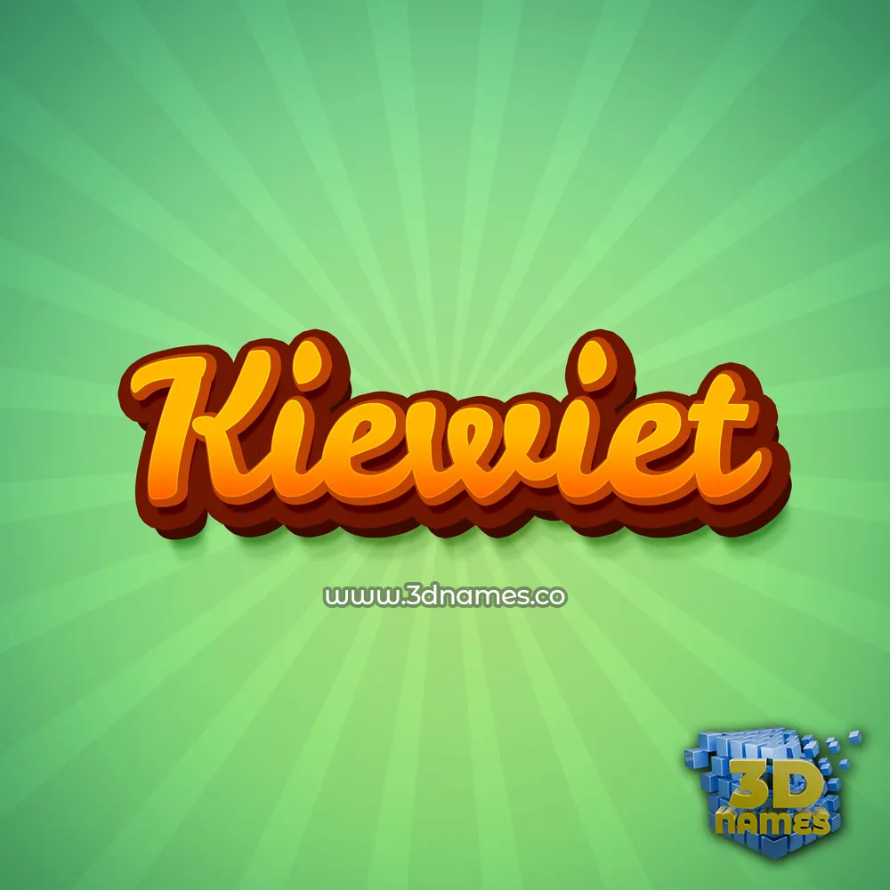kiewiet in Green Rays style - 3D name wallpaper