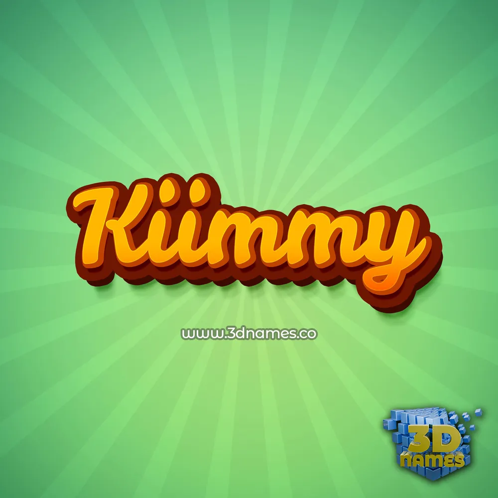 kiimmy in Green Rays style - 3D name wallpaper