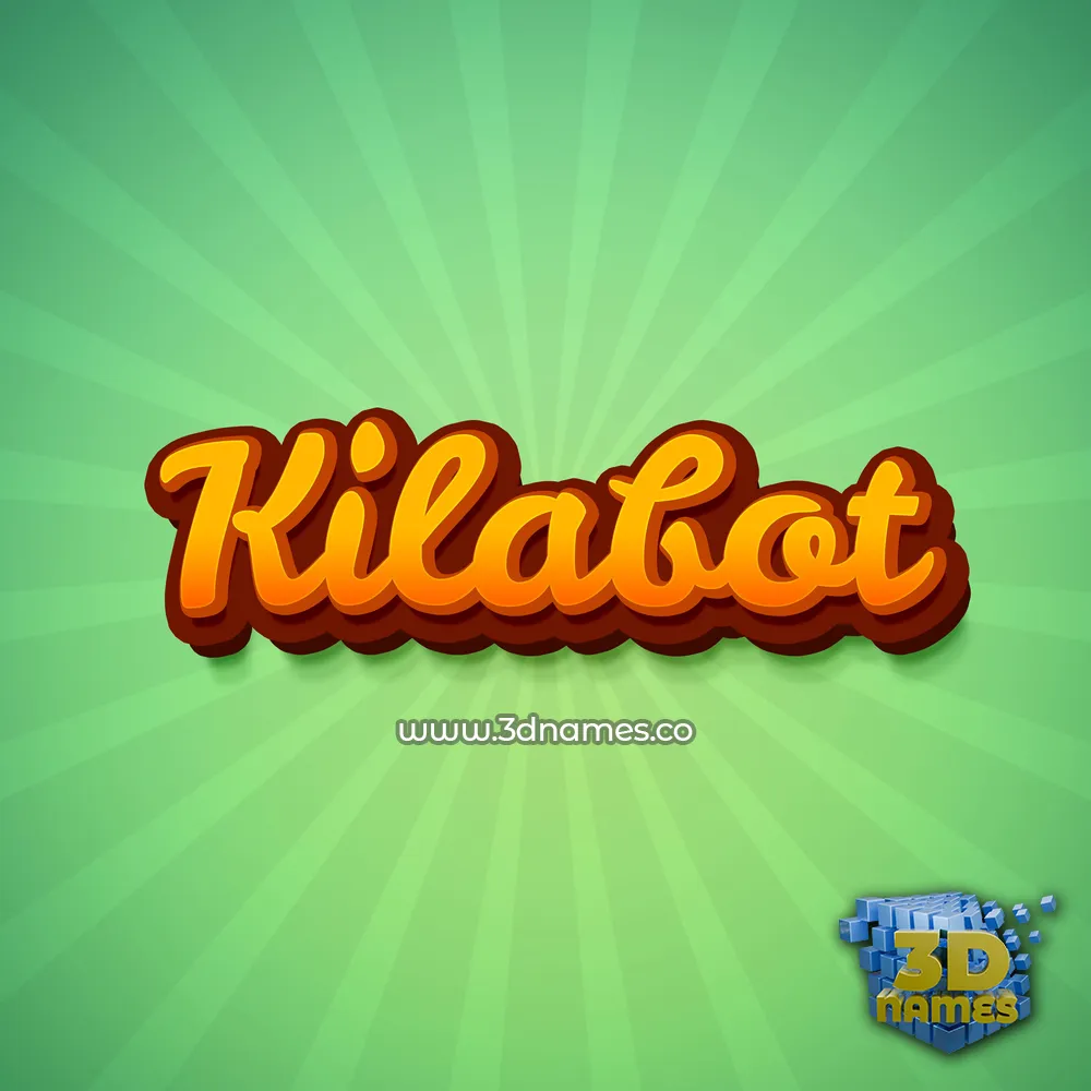 kilabot in Green Rays style - 3D name wallpaper