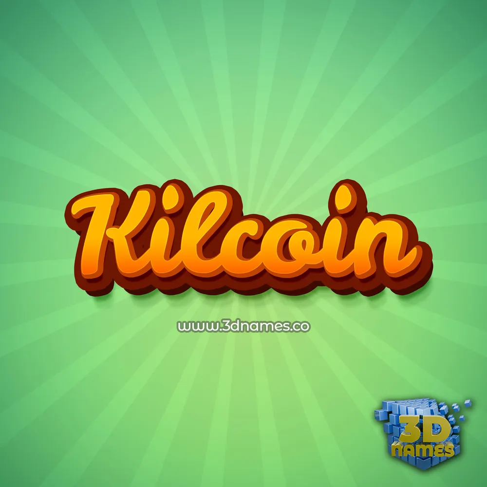 kilcoin in Green Rays style - 3D name wallpaper