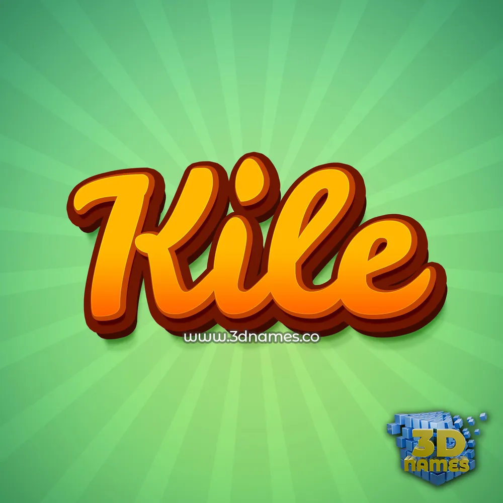 kile in Green Rays style - 3D name wallpaper