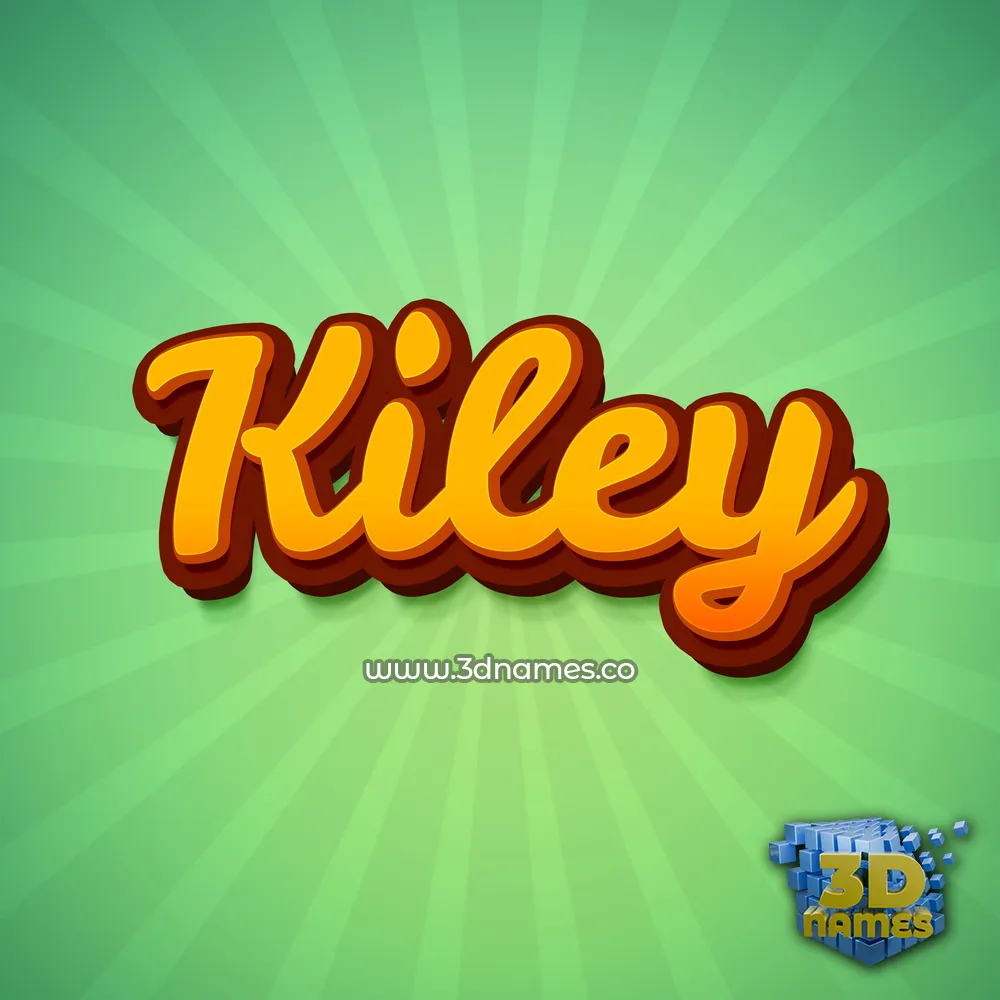 kiley in Green Rays style - 3D name wallpaper