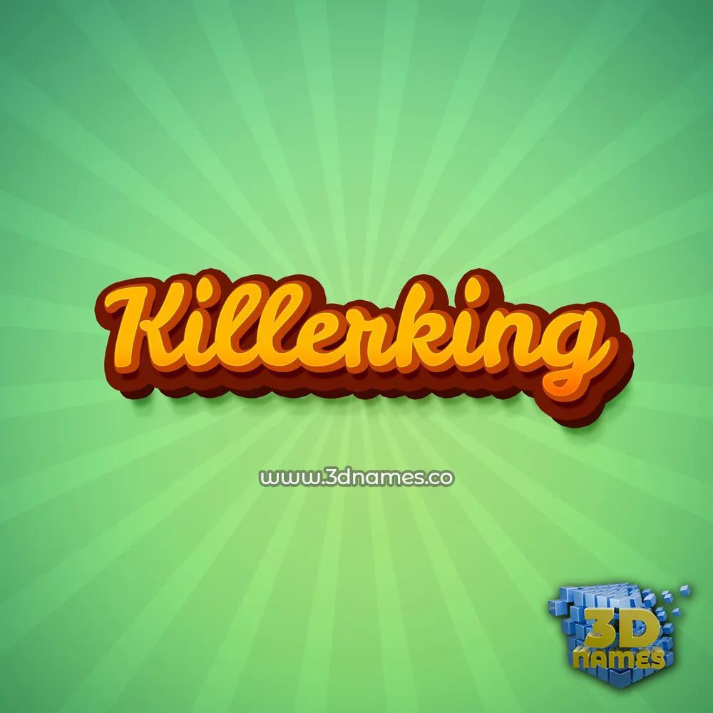 killerking in Green Rays style - 3D name wallpaper