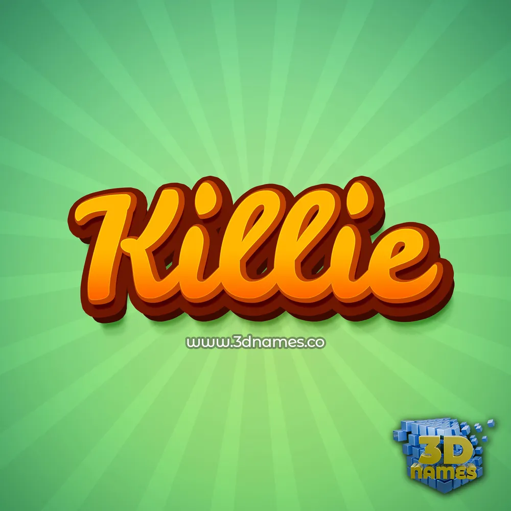killie in Green Rays style - 3D name wallpaper