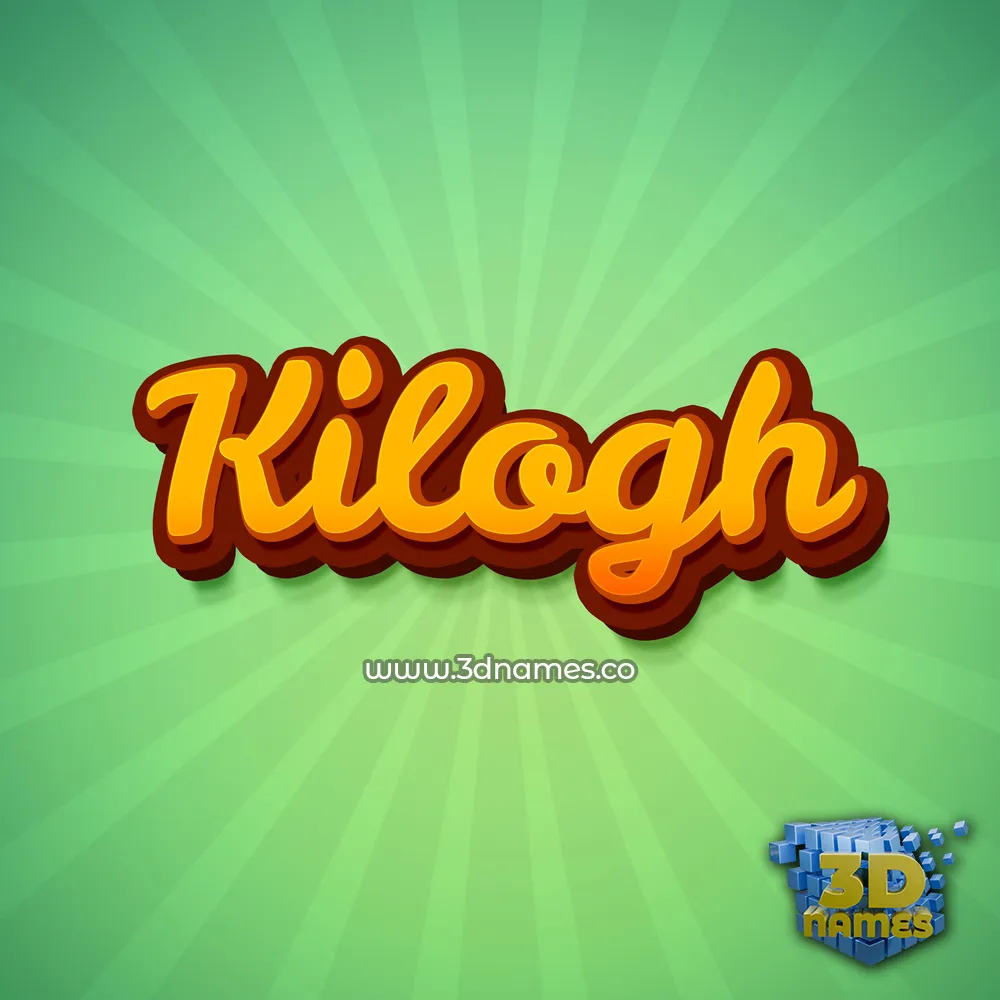 kilogh in Green Rays style - 3D name wallpaper