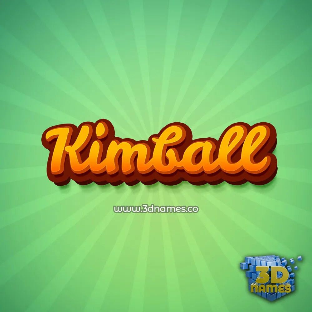 kimball in Green Rays style - 3D name wallpaper