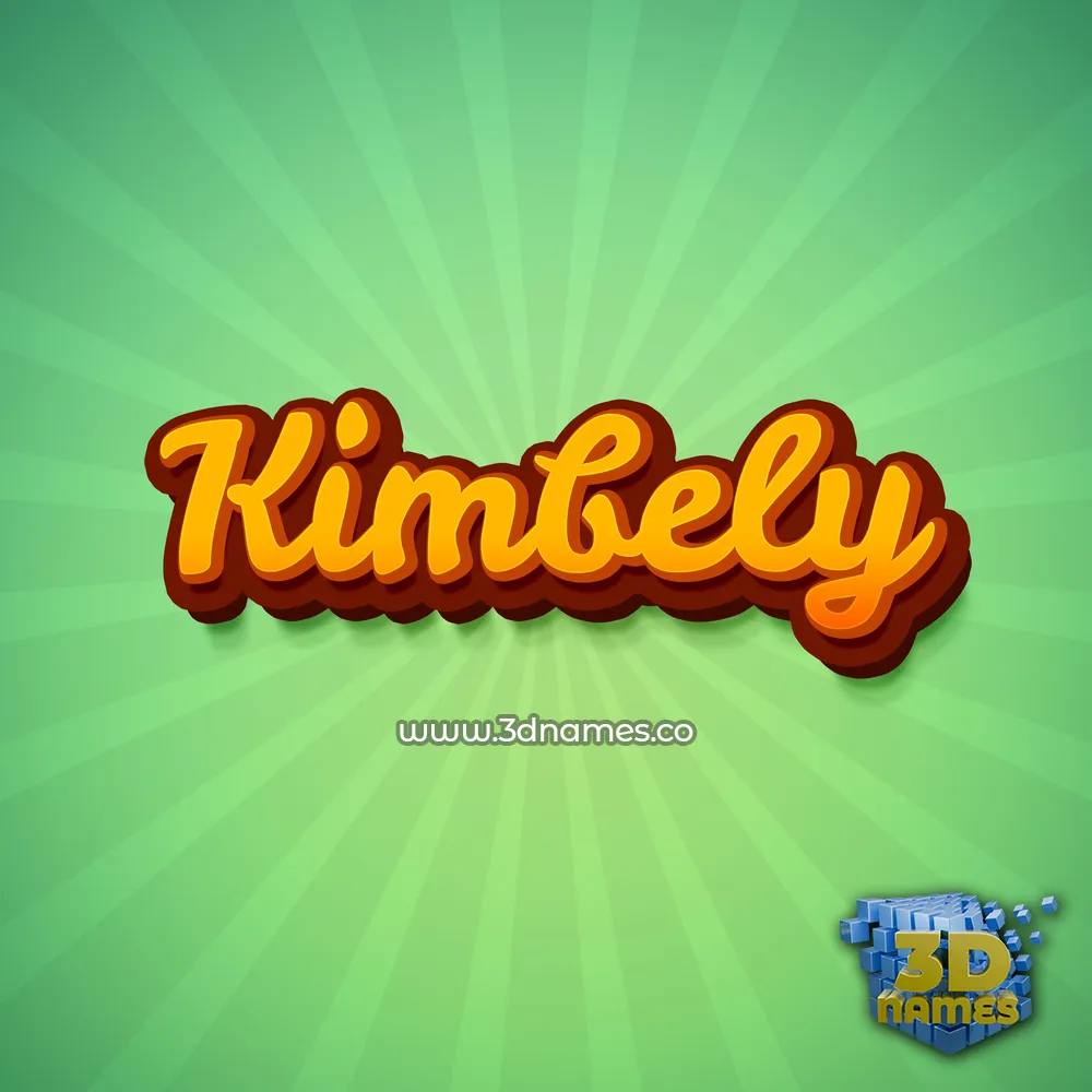 kimbely in Green Rays style - 3D name wallpaper
