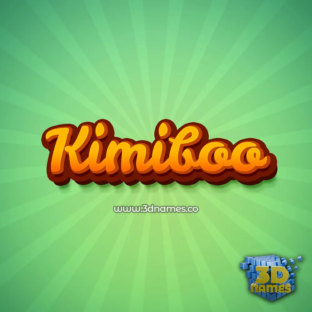 kimiboo in Green Rays style - 3D name wallpaper