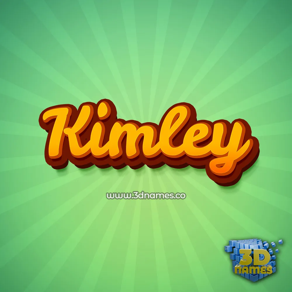 kimley in Green Rays style - 3D name wallpaper