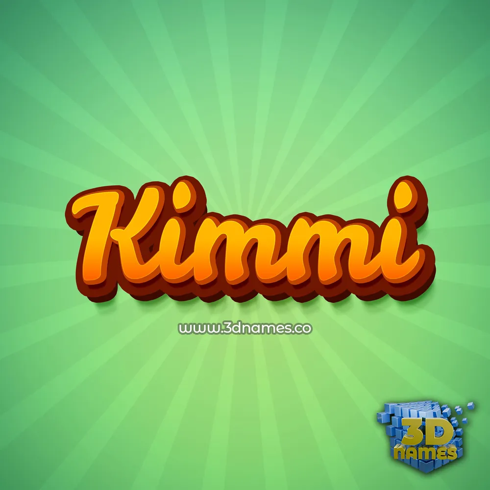 kimmi in Green Rays style - 3D name wallpaper