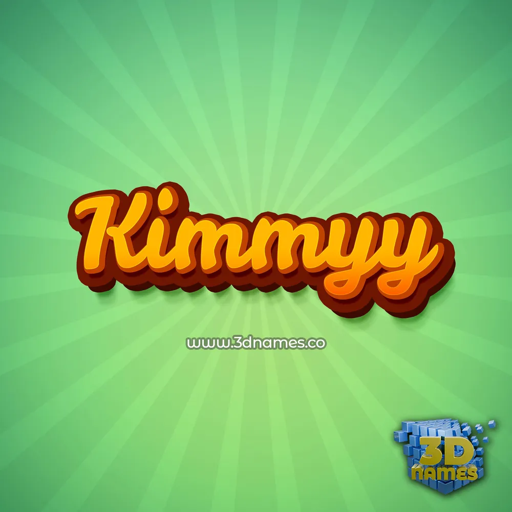 kimmyy in Green Rays style - 3D name wallpaper