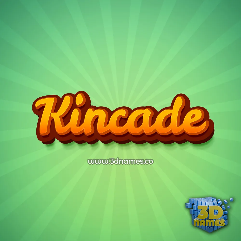 kincade in Green Rays style - 3D name wallpaper