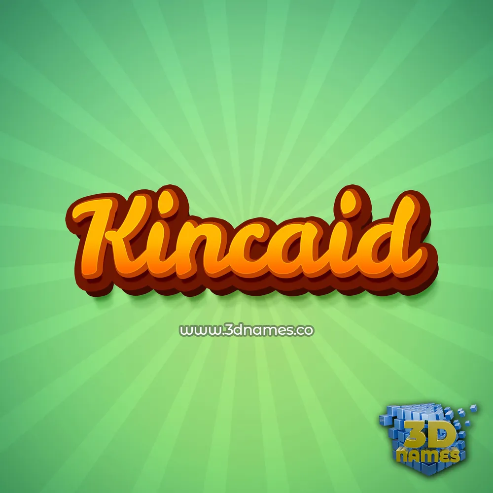kincaid in Green Rays style - 3D name wallpaper