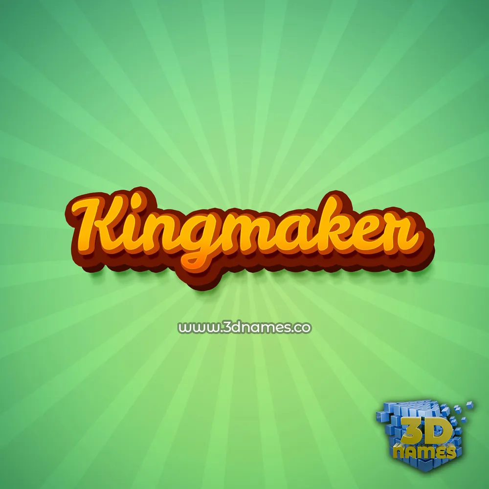 kingmaker in Green Rays style - 3D name wallpaper