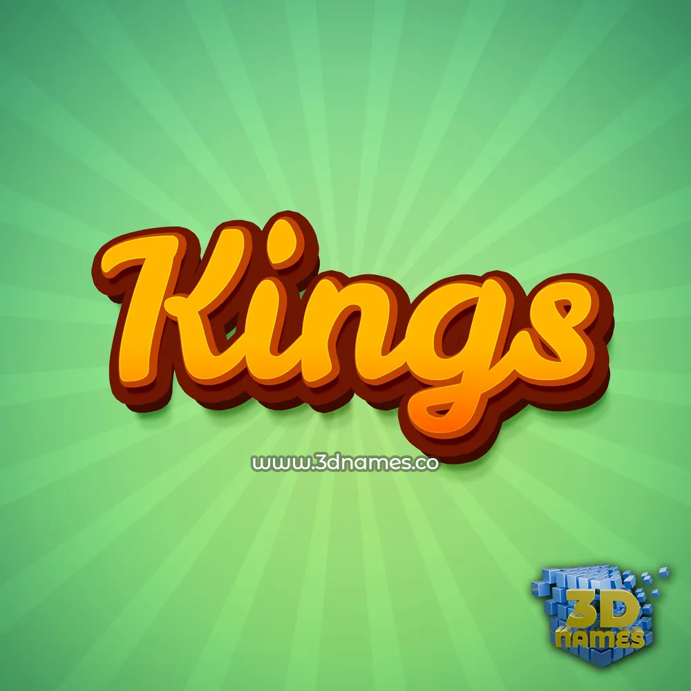 kings in Green Rays style - 3D name wallpaper