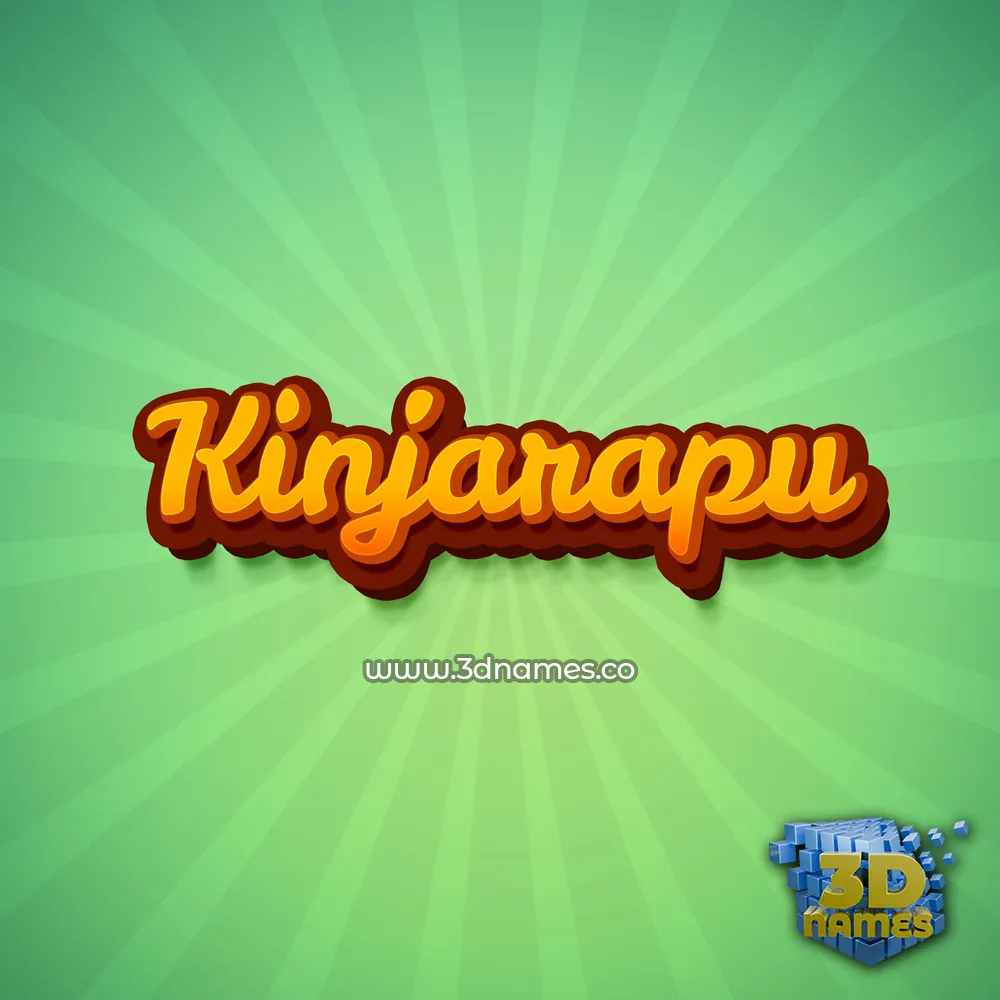 kinjarapu in Green Rays style - 3D name wallpaper