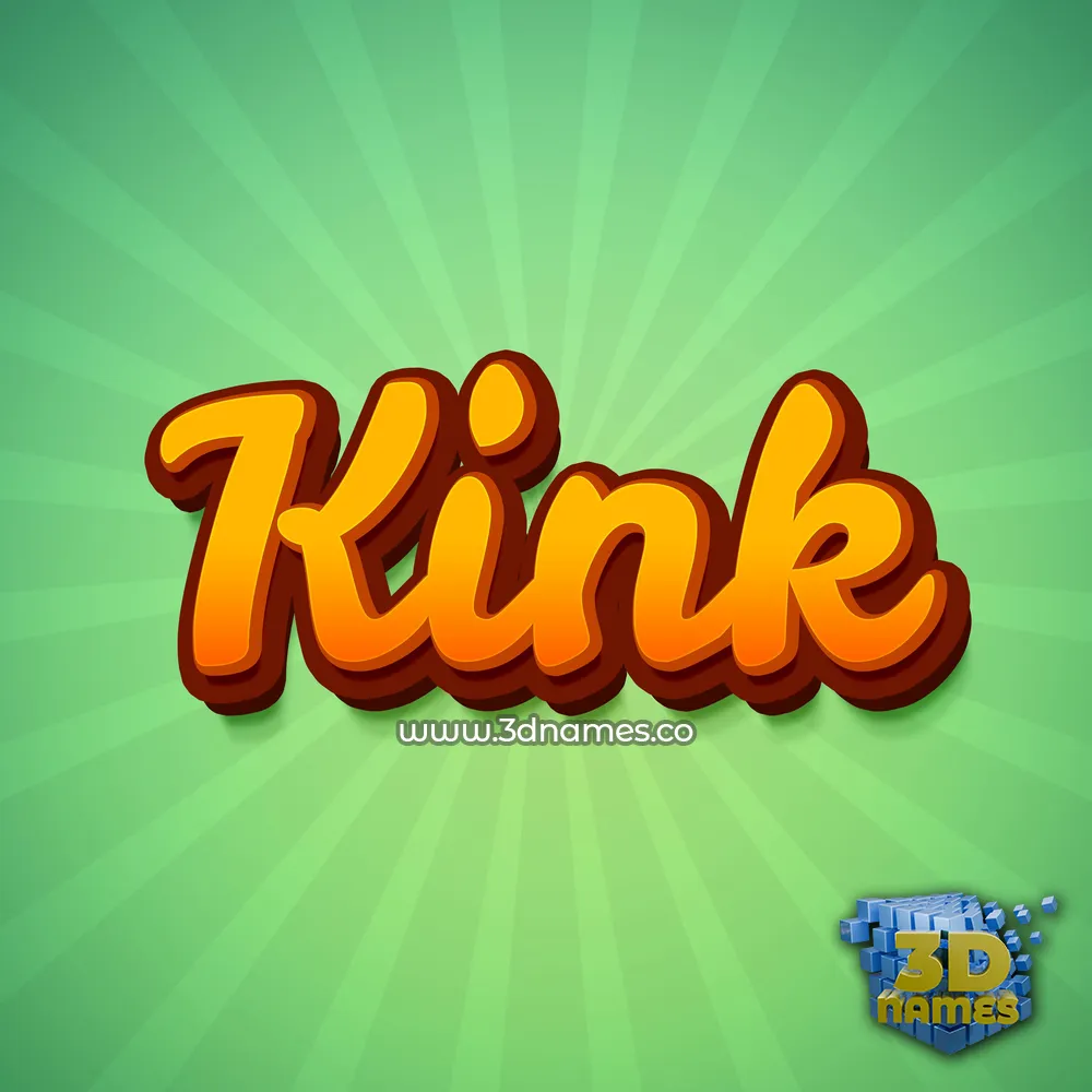 kink in Green Rays style - 3D name wallpaper