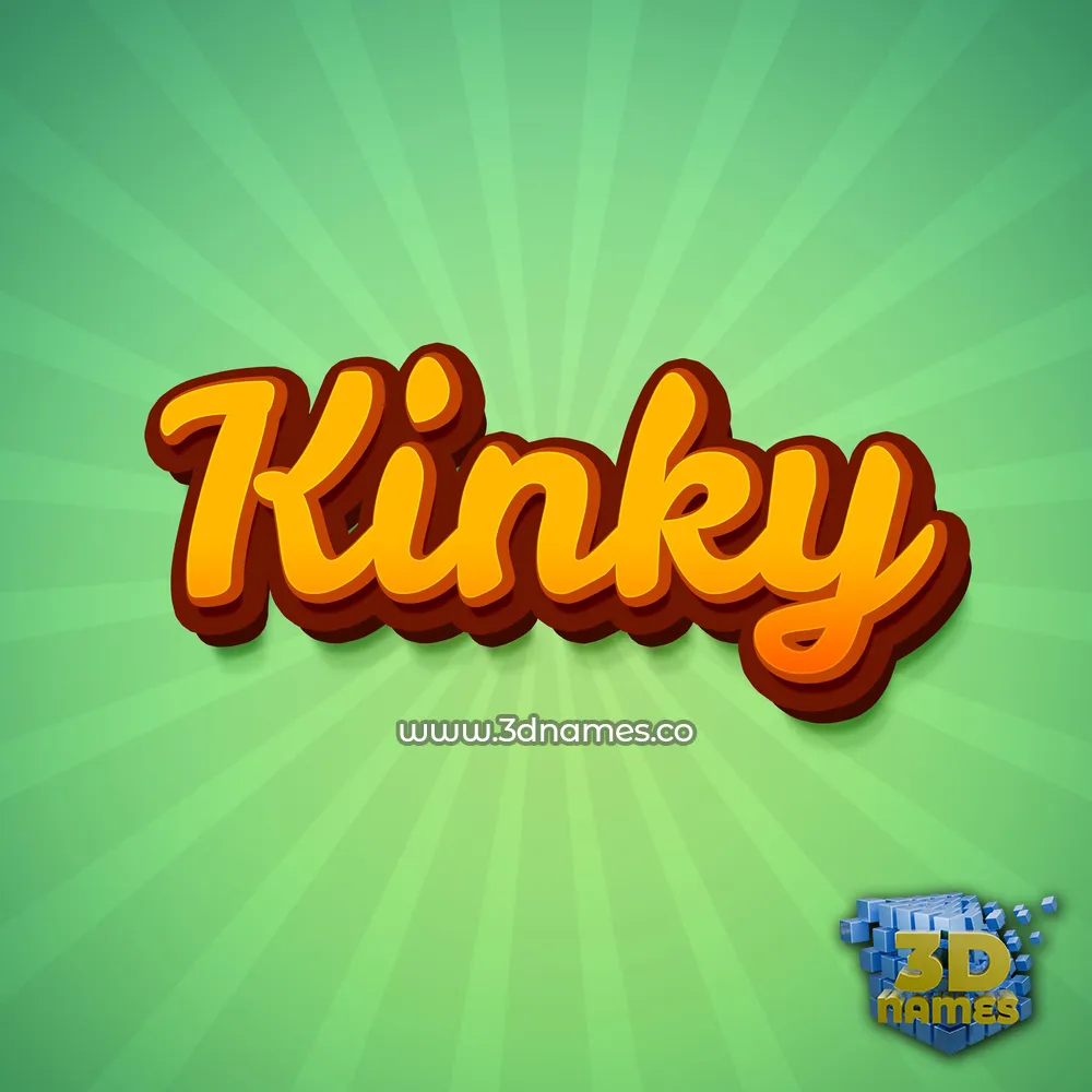 kinky in Green Rays style - 3D name wallpaper