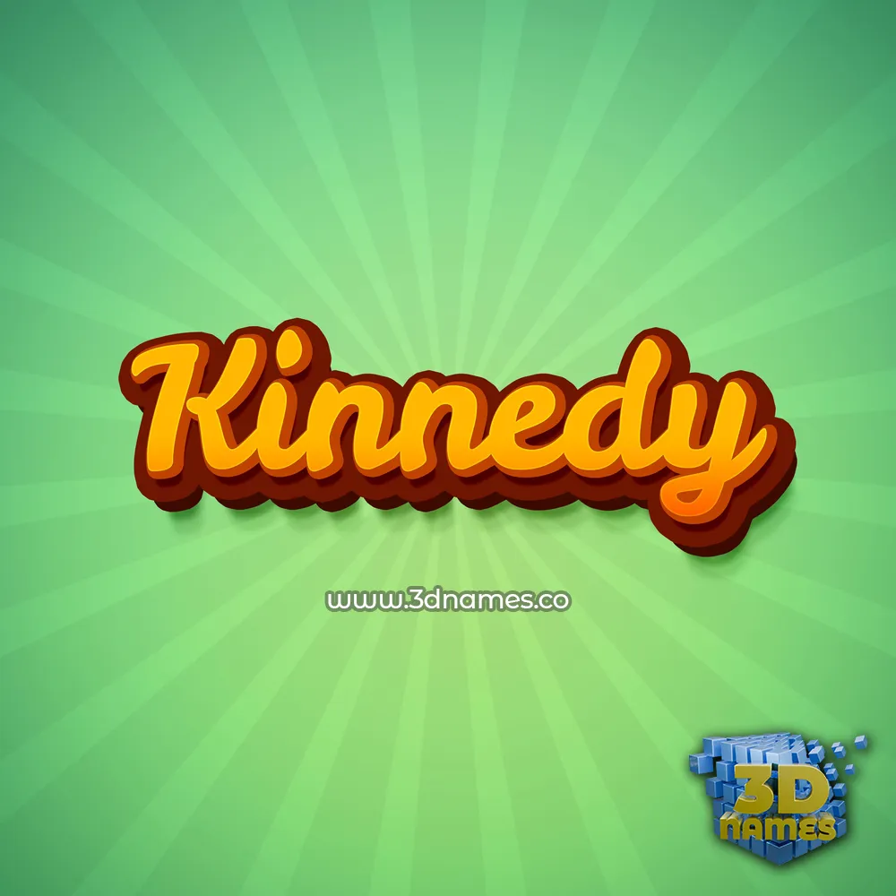 kinnedy in Green Rays style - 3D name wallpaper