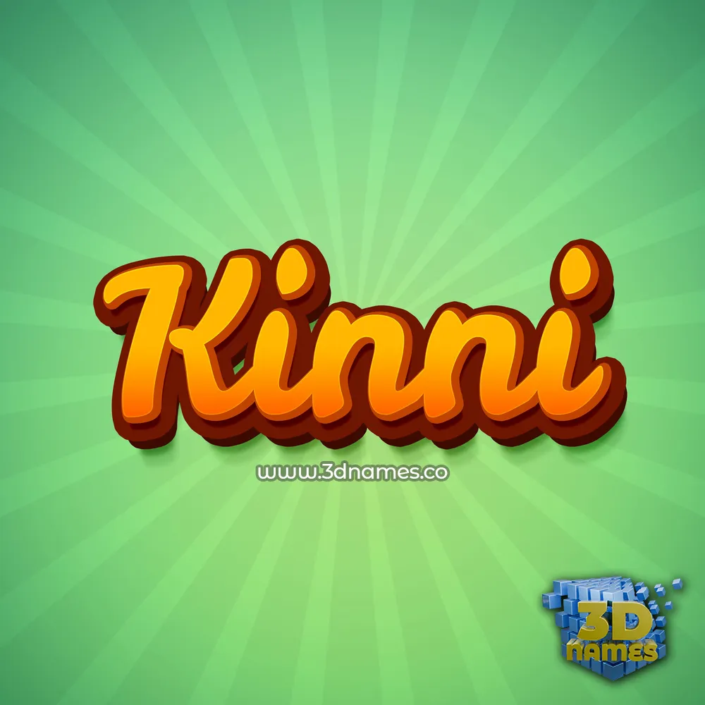 kinni in Green Rays style - 3D name wallpaper