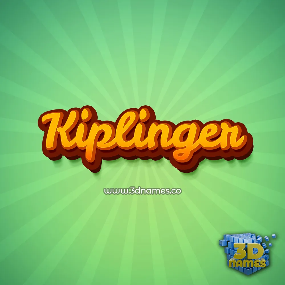 kiplinger in Green Rays style - 3D name wallpaper