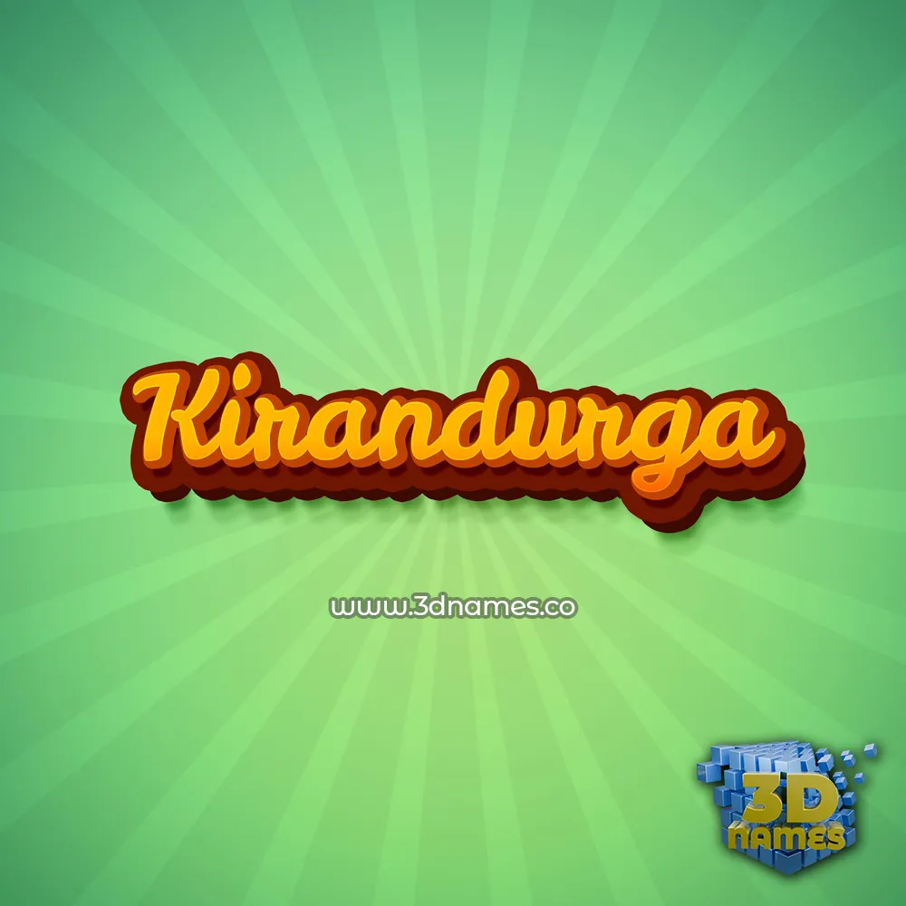 kirandurga in Green Rays style - 3D name wallpaper