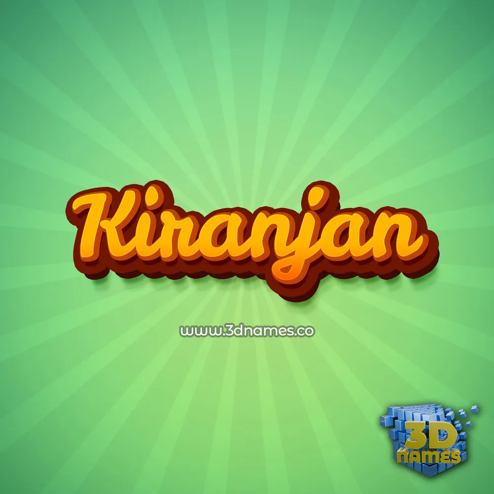 kiranjan in Green Rays style - 3D name wallpaper