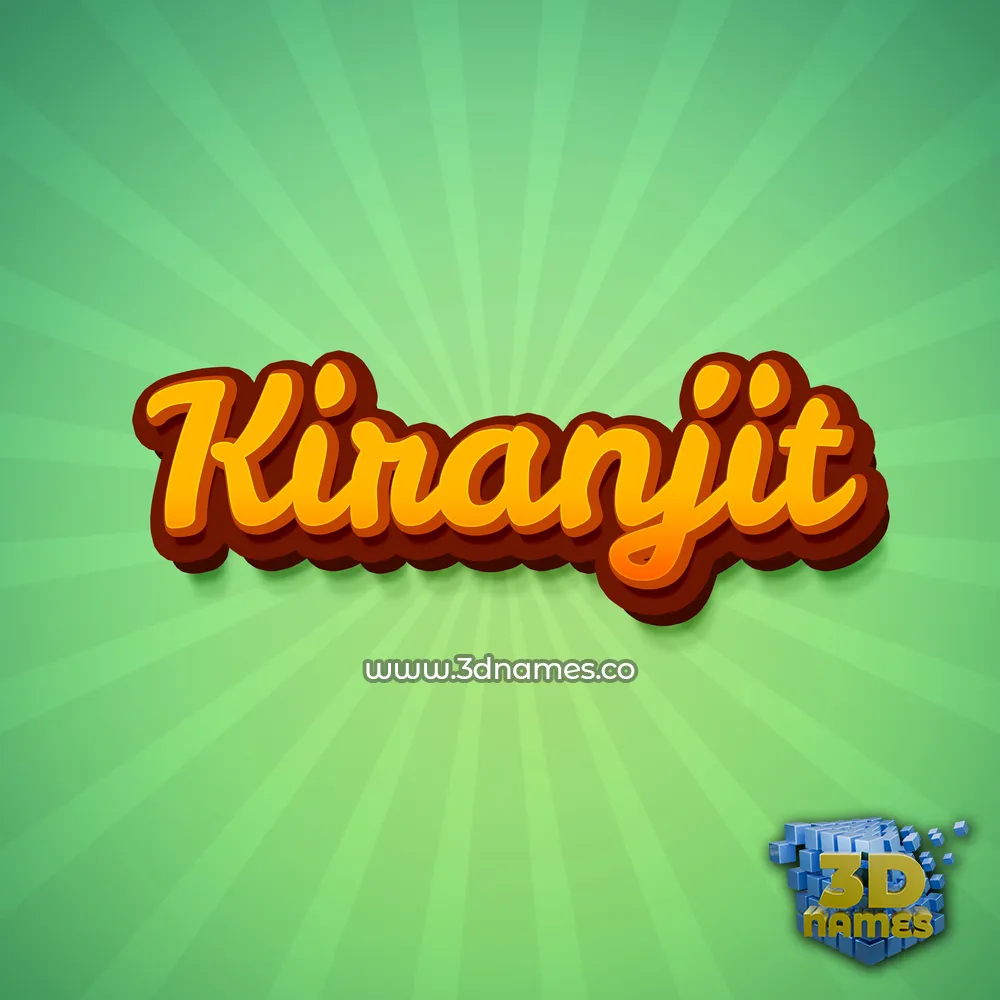 kiranjit in Green Rays style - 3D name wallpaper