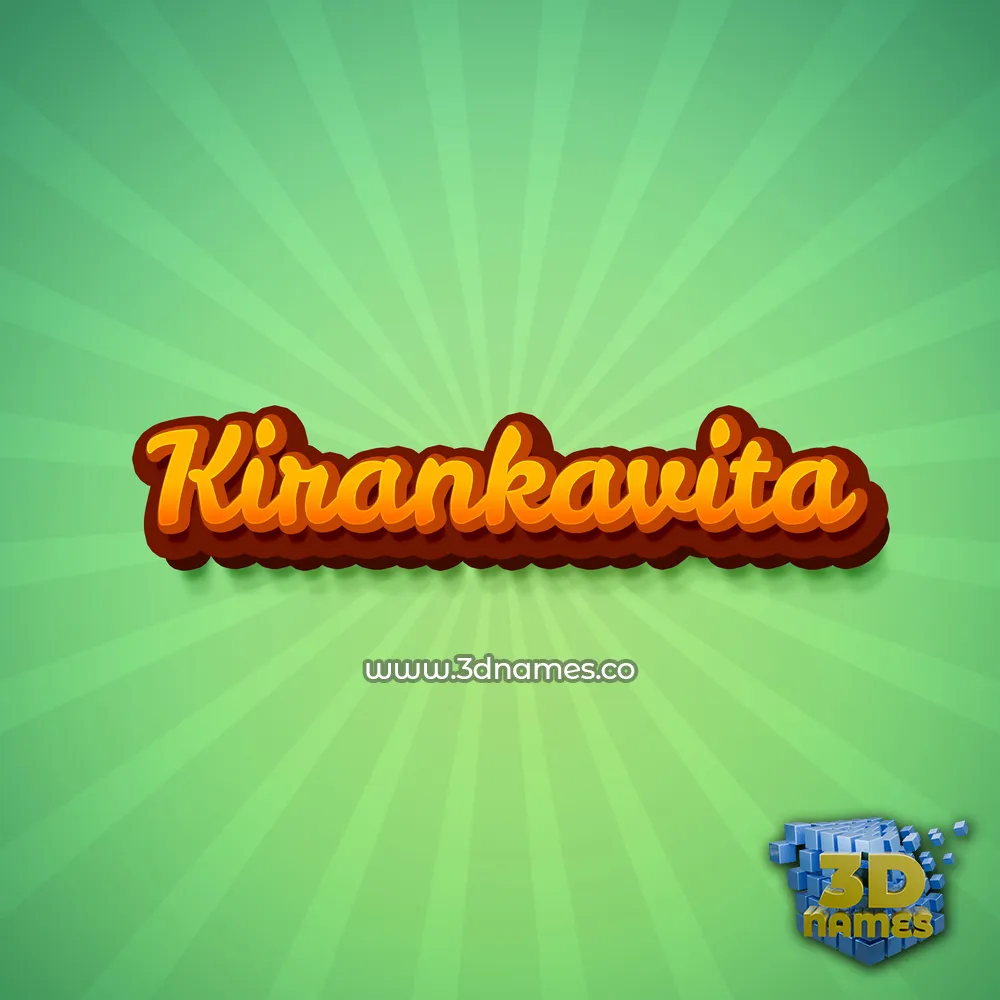 kirankavita in Green Rays style - 3D name wallpaper
