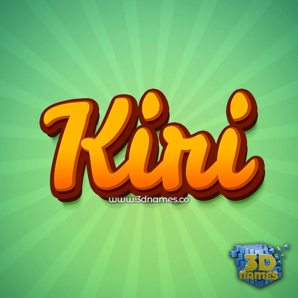 kiri in Green Rays style - 3D name wallpaper