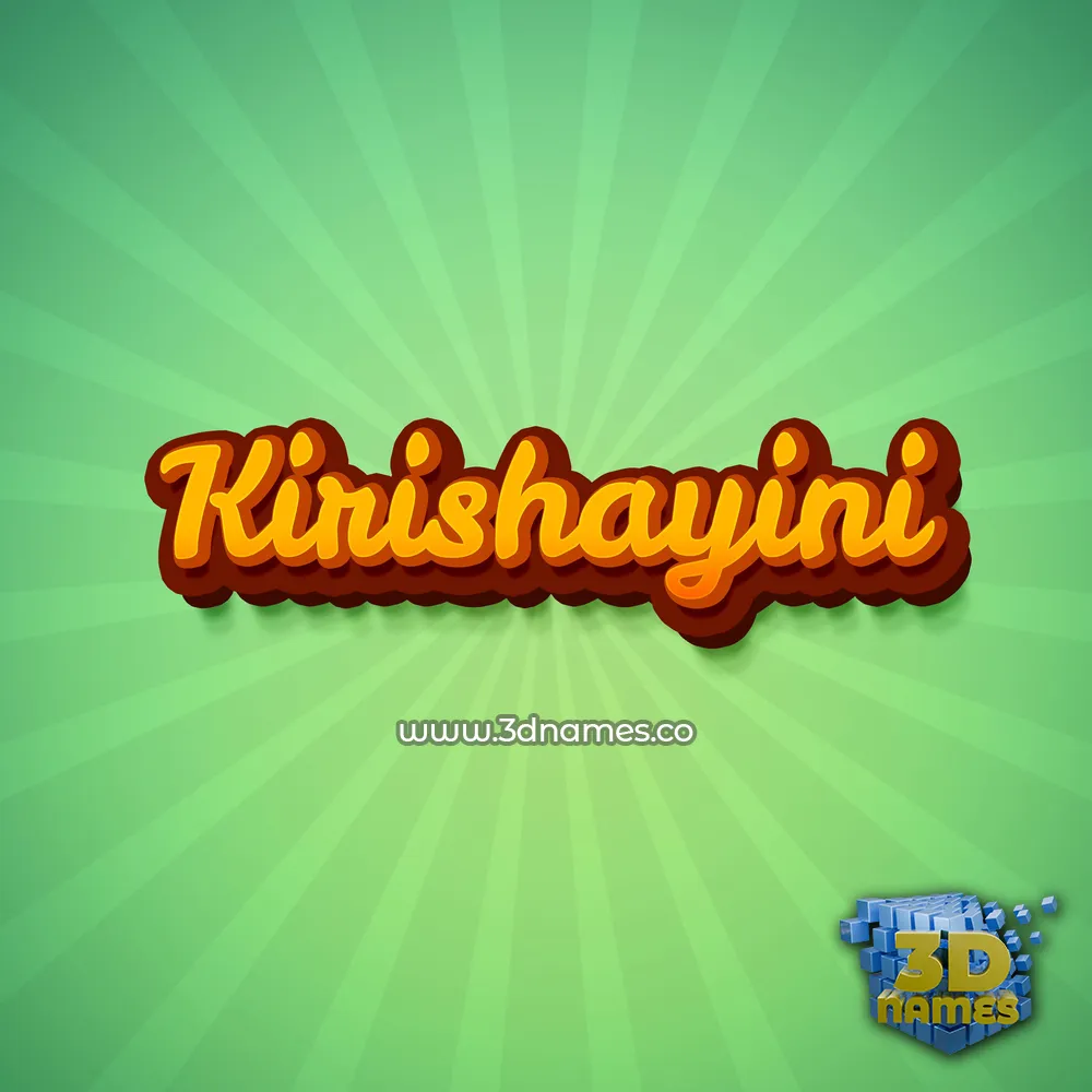 kirishayini in Green Rays style - 3D name wallpaper